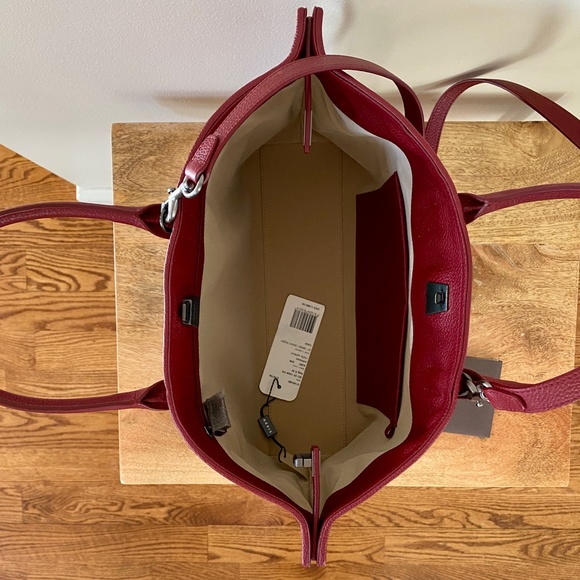 Akris Ai Woven Braided Top-Handle Leather Bag Crimson Red NWT - Picture 9 of 15